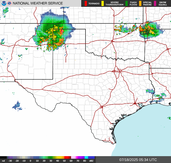 Weather radar map